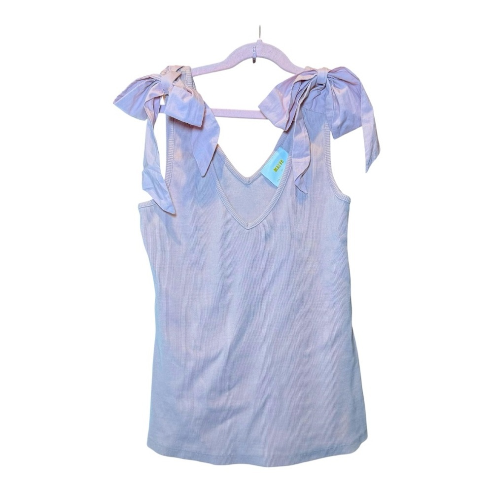 MAEVE BY ANTHROPOLOGIE Bow-Tie Ribbed Tank S